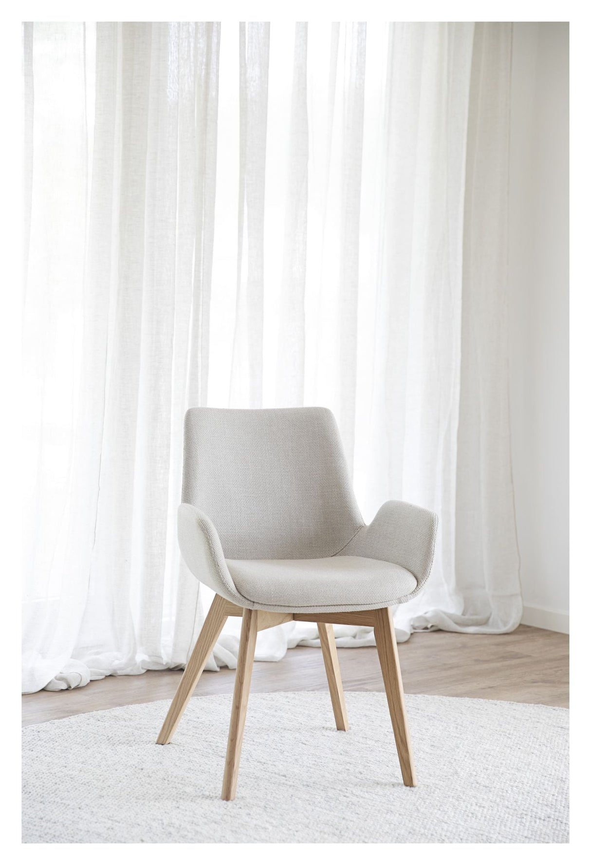 Drimsdale Spisebordsstol - Beige/Eg - UNOLIVING.COM