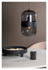 Dropp Pendel, Sort/Smokey Sort glas - UNOLIVING.COM