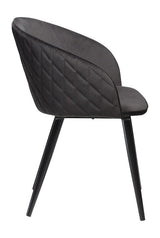 Dual Spisebordsstol, Sort Velour - UNOLIVING.COM