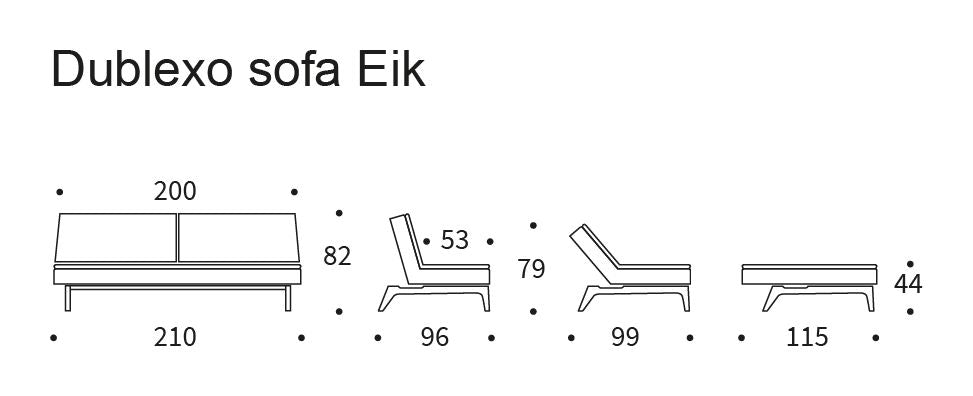 Dublexo Eik Sovesofa, Røget eg, Mixed Dance Natural - UNOLIVING.COM