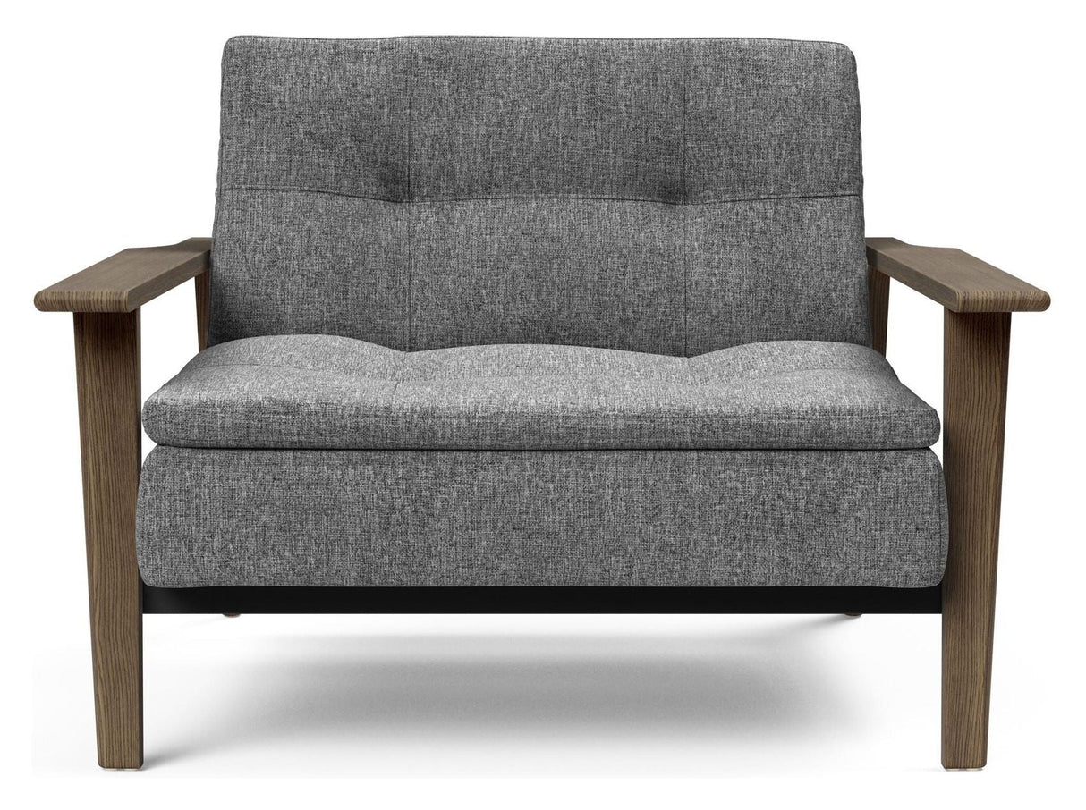 Dublexo Frej Loungestol, Røget eg, Natur, Twist Charcoal - UNOLIVING.COM