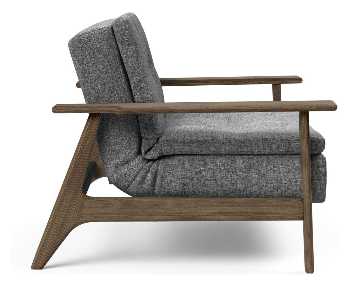 Dublexo Frej Loungestol, Røget eg, Natur, Twist Charcoal - UNOLIVING.COM