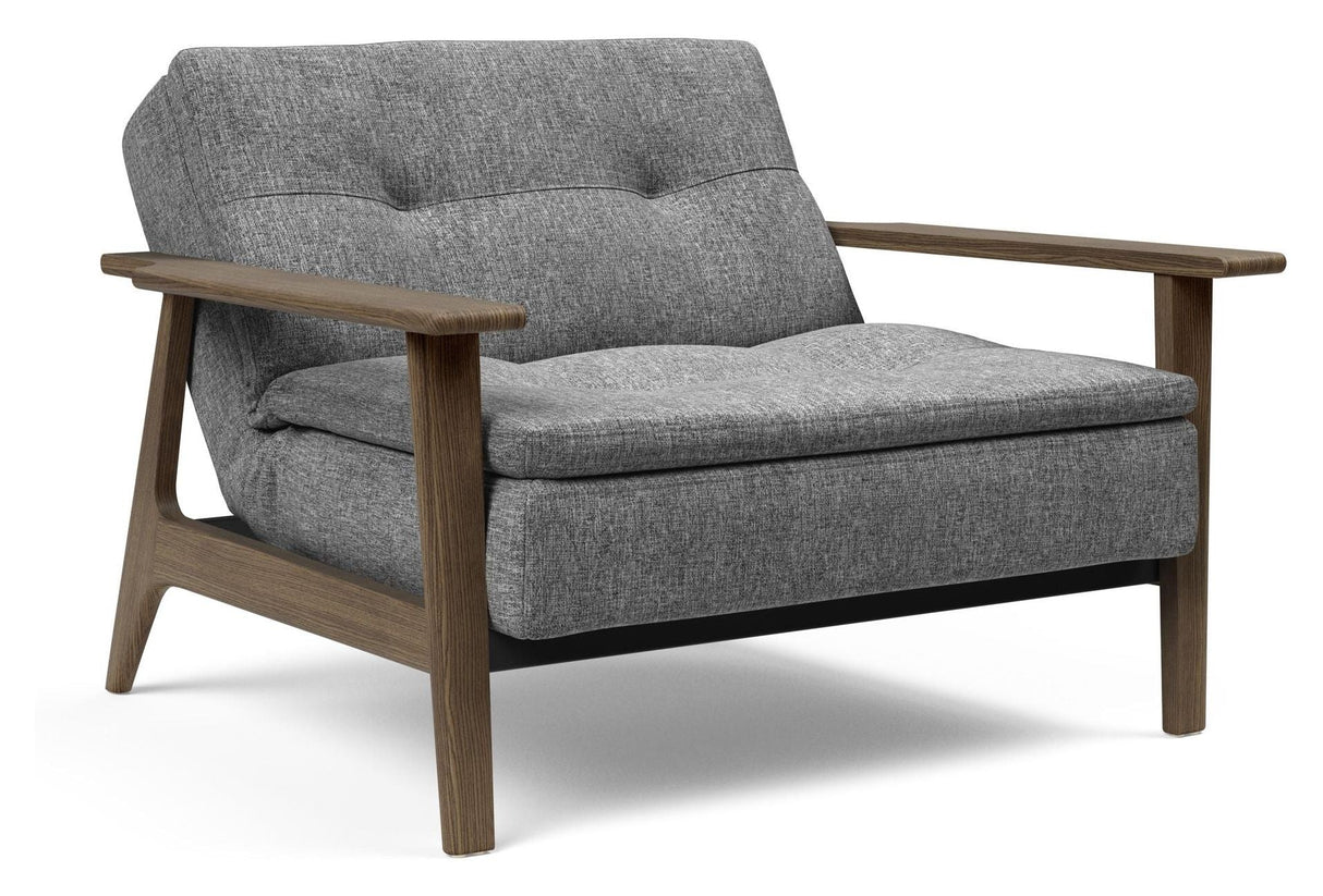 Dublexo Frej Loungestol, Røget eg, Natur, Twist Charcoal - UNOLIVING.COM