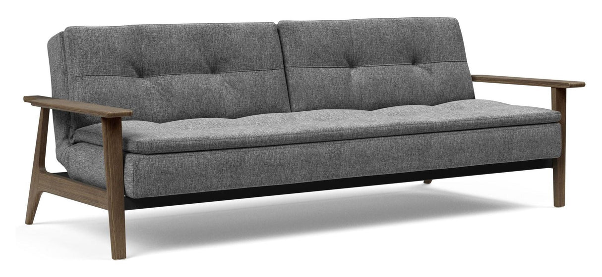 Dublexo Frej Sovesofa, Røget eg, Natur, Twist Charcoal - UNOLIVING.COM