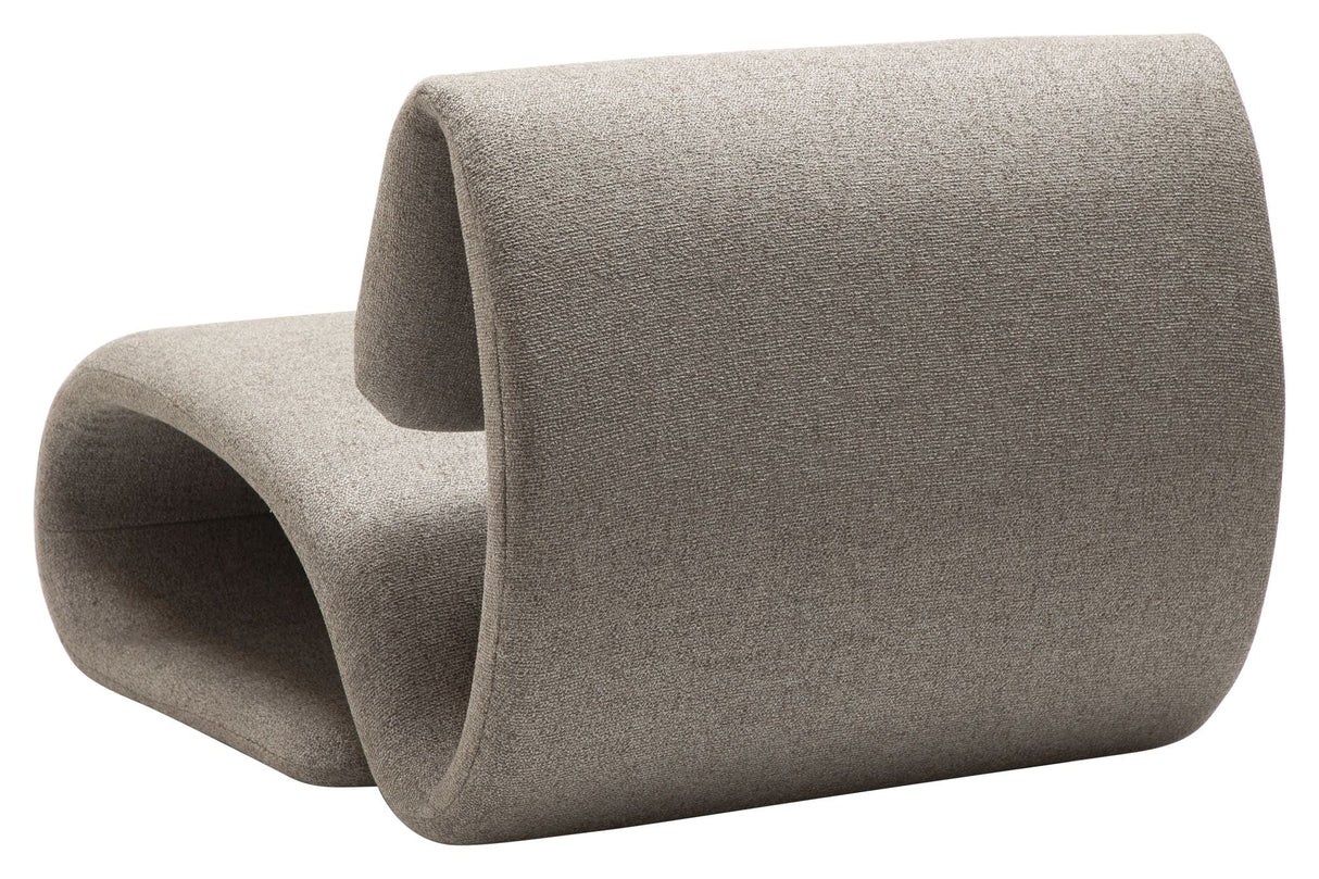 Dubna Loungestol, pebble earth bouclé stof - UNOLIVING.COM