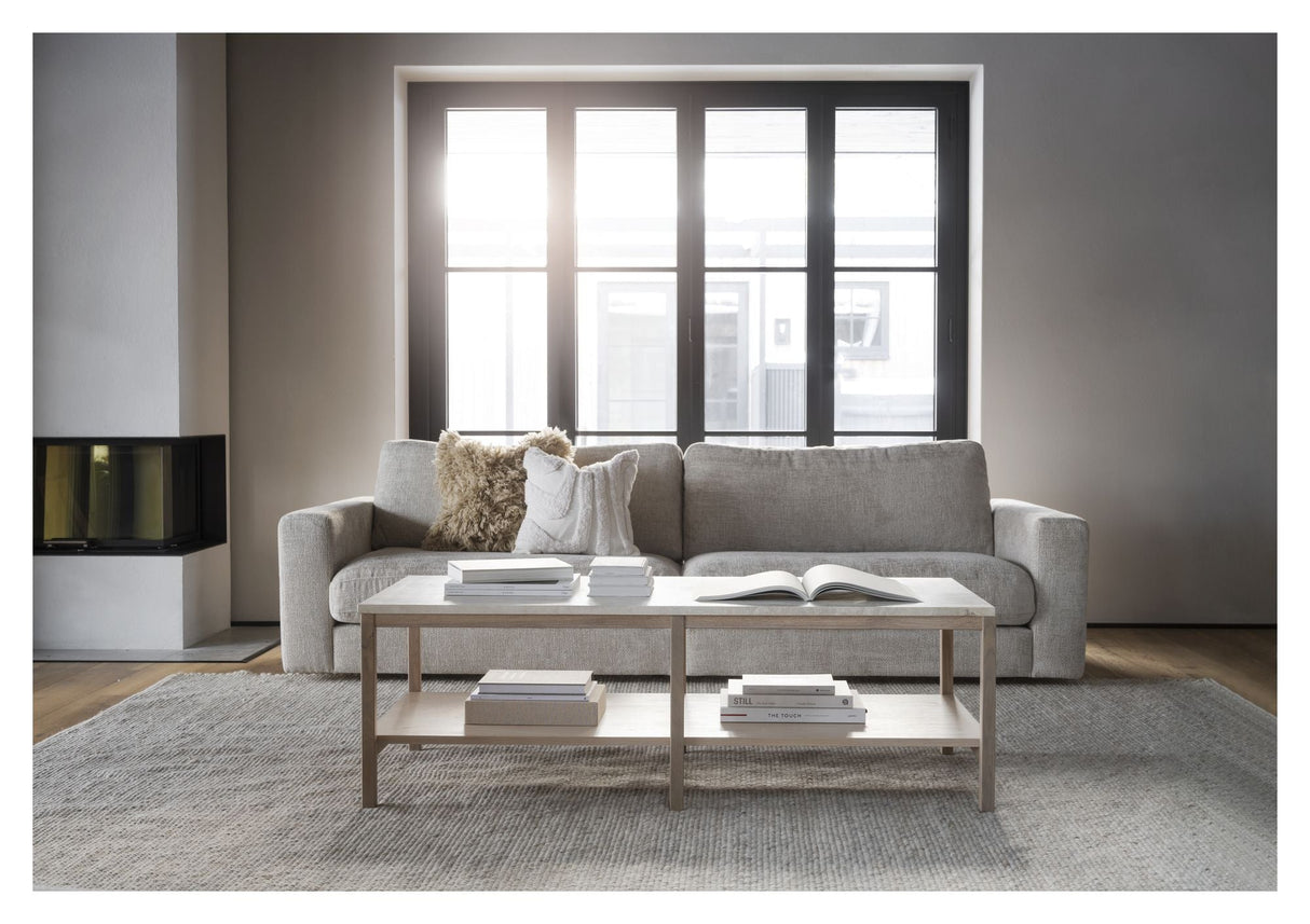 Duncan Sofa 3 - pers., Lysegråt stof - UNOLIVING.COM