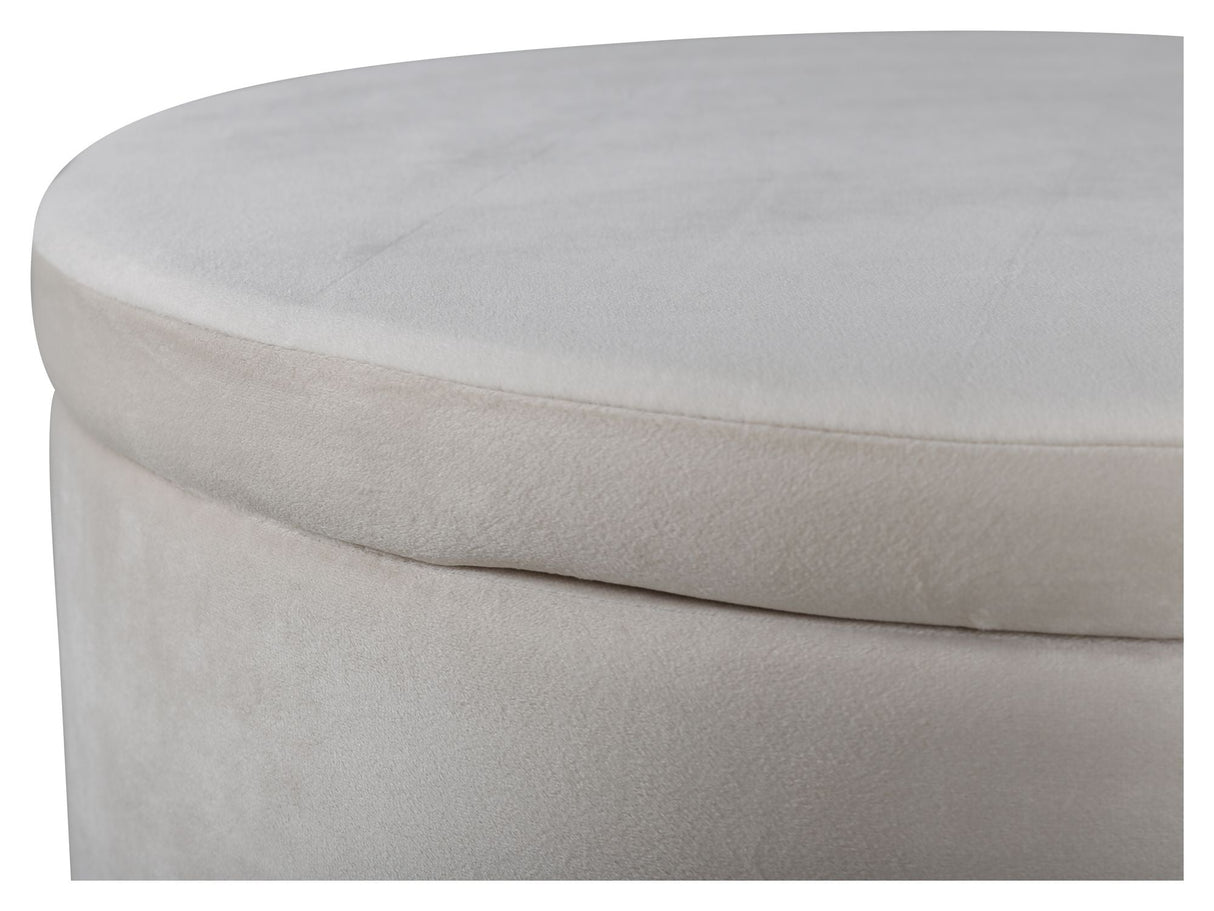 Dunken Puf, Beige Velour - UNOLIVING.COM