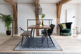 Dutchbone Alagon Bænk 120x40, Sorte Ben - UNOLIVING.COM