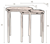 Dutchbone Bandhu Indskudsborde - Messing/Glas - UNOLIVING.COM