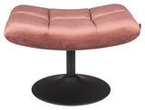 Dutchbone Bar Fodskammel, Old Pink Velour - UNOLIVING.COM