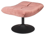 Dutchbone Bar Fodskammel, Old Pink Velour - UNOLIVING.COM