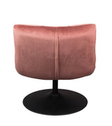 Dutchbone Bar Loungestol, m. velour Pink - UNOLIVING.COM