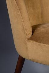 Dutchbone Barbara Spisebordsstol, Camel velour - UNOLIVING.COM