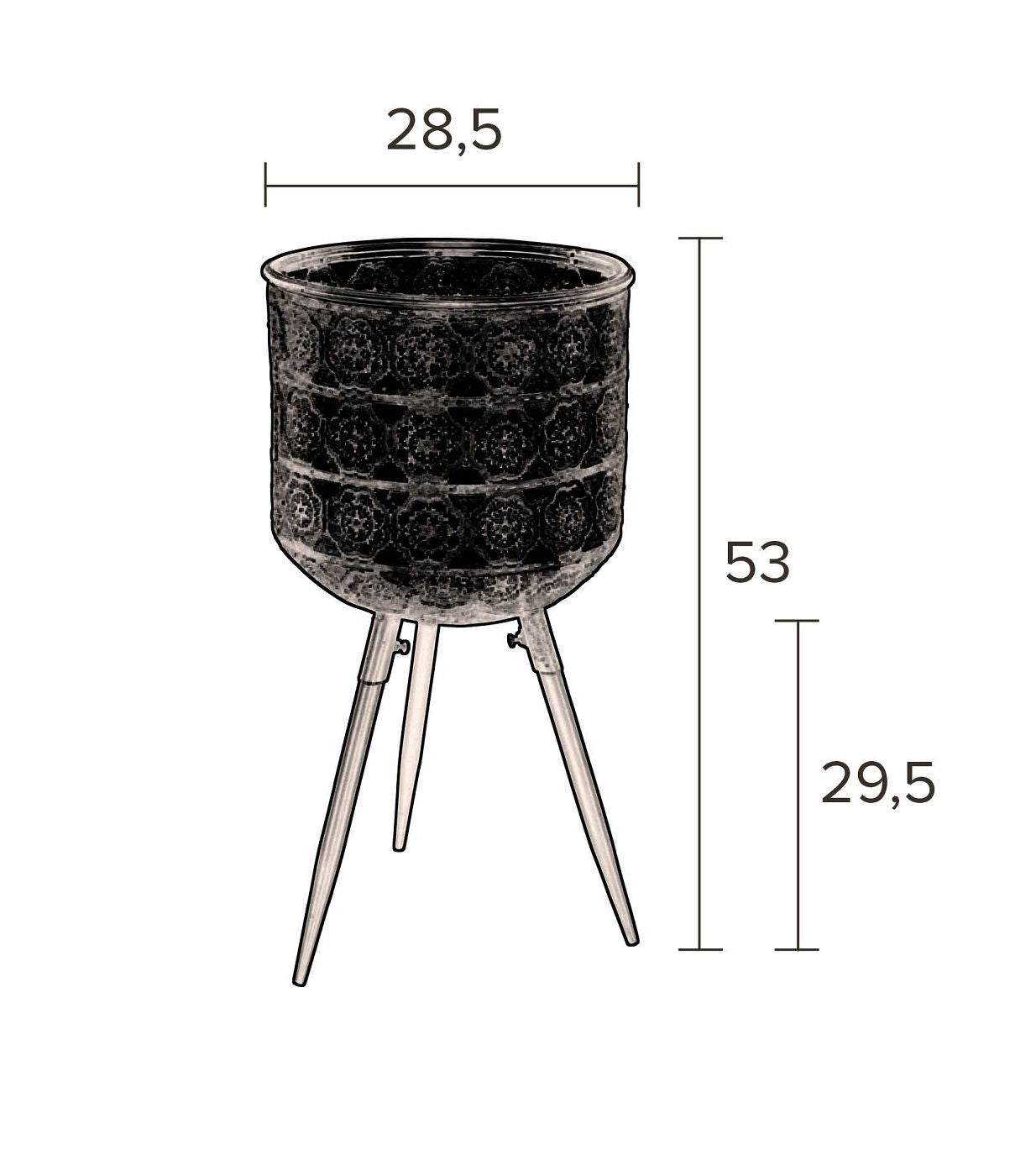 Dutchbone Botanique Blomsterstand L, Gylden - Unoliving.com