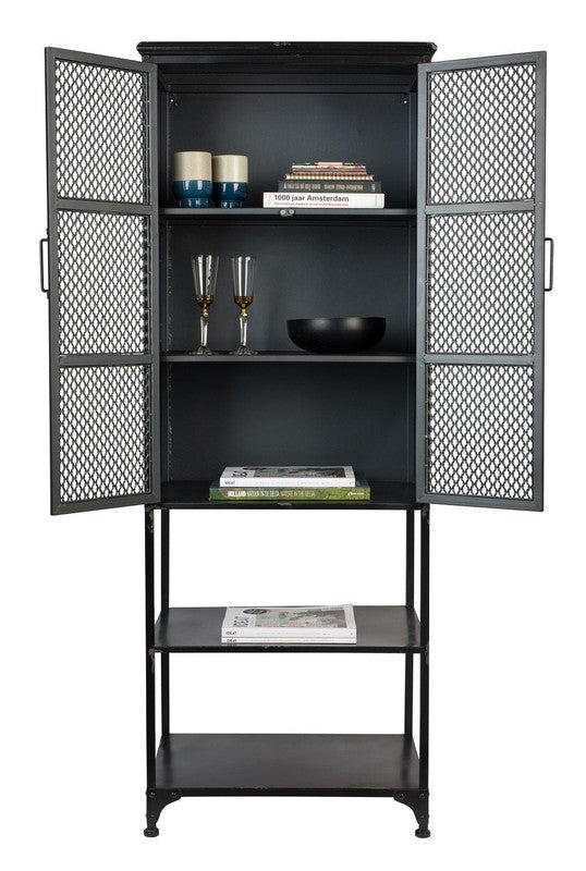 Dutchbone Denver Kabinet High Gråsort - UNOLIVING.COM