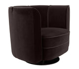 Dutchbone Flower Loungestol, Sort velour - UNOLIVING.COM