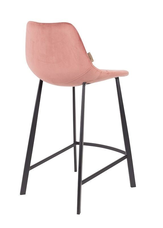 Dutchbone Franky barstol, Old pink velour, SH: 65cm - UNOLIVING.COM