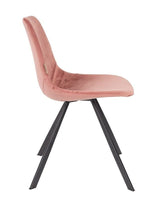 Dutchbone Franky Spisebordsstol, Old pink velour - UNOLIVING.COM