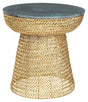 Dutchbone Gauri Sidebord, Guldfarvet - UNOLIVING.COM