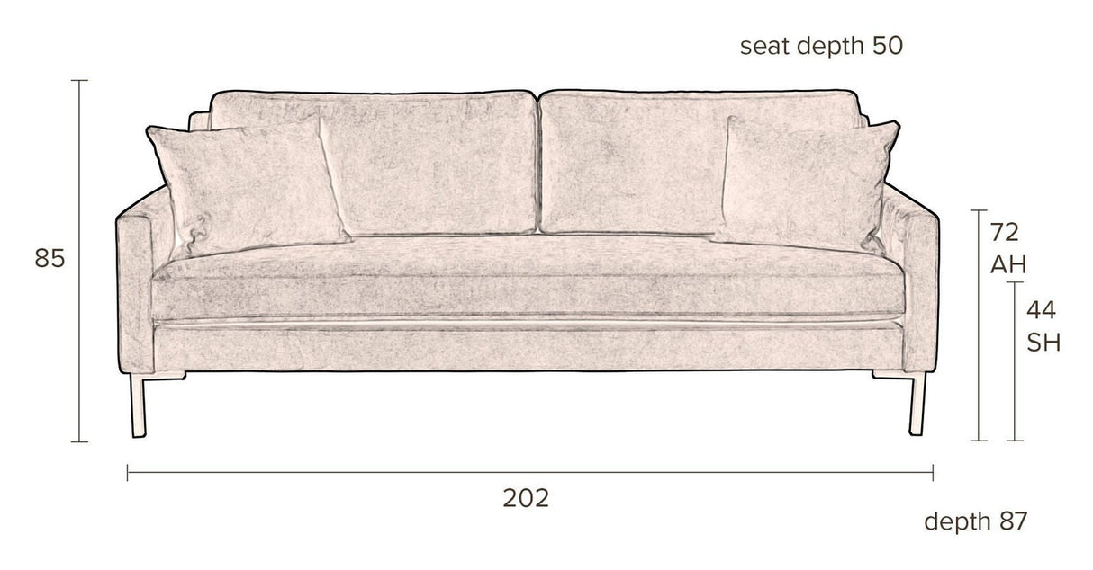 Dutchbone Houda 3-pers. Sofa, Forest - Unoliving.com