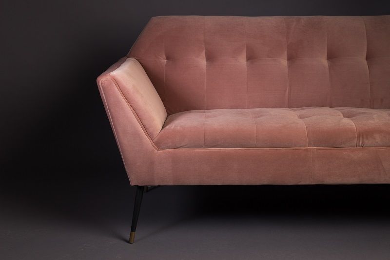 Dutchbone Kate 2-pers. Sofa Pink, clay - Unoliving.com