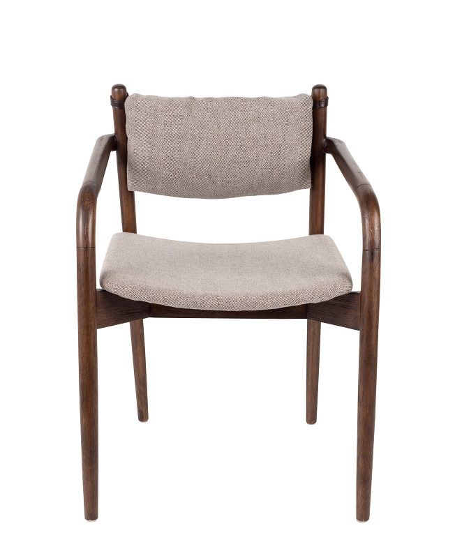 Dutchbone Torrance Spisebordsstol m/armlæn, Brun - Unoliving.com