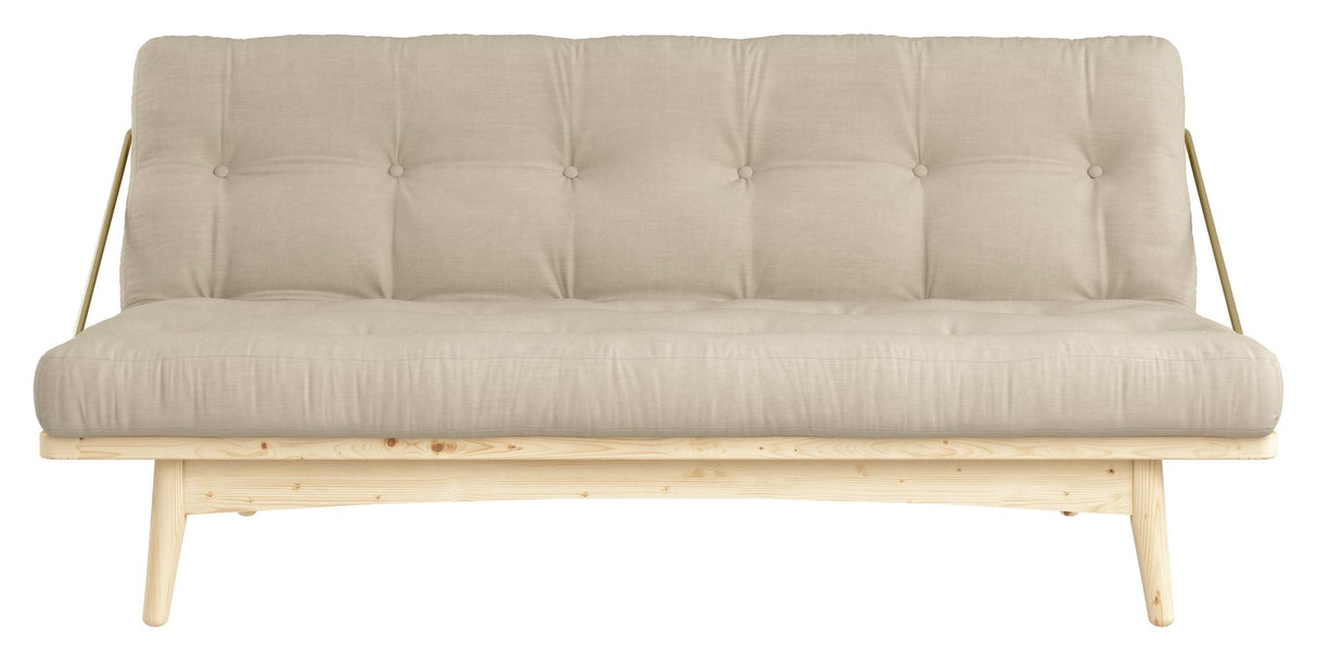 Folk Sovesofa, Fyrretræ/Beige - Unoliving.com