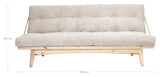 Folk Sovesofa, Fyrretræ/Petrol Blue - Unoliving.com