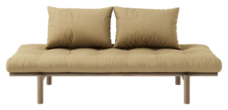 Pace Daybed Sovesofa, Brun lakeret fyrretræ, Wheat Beige - Unoliving.com