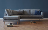 Nabbe 2-pers. Open End Sofa, venstre, Grå - Unoliving.com