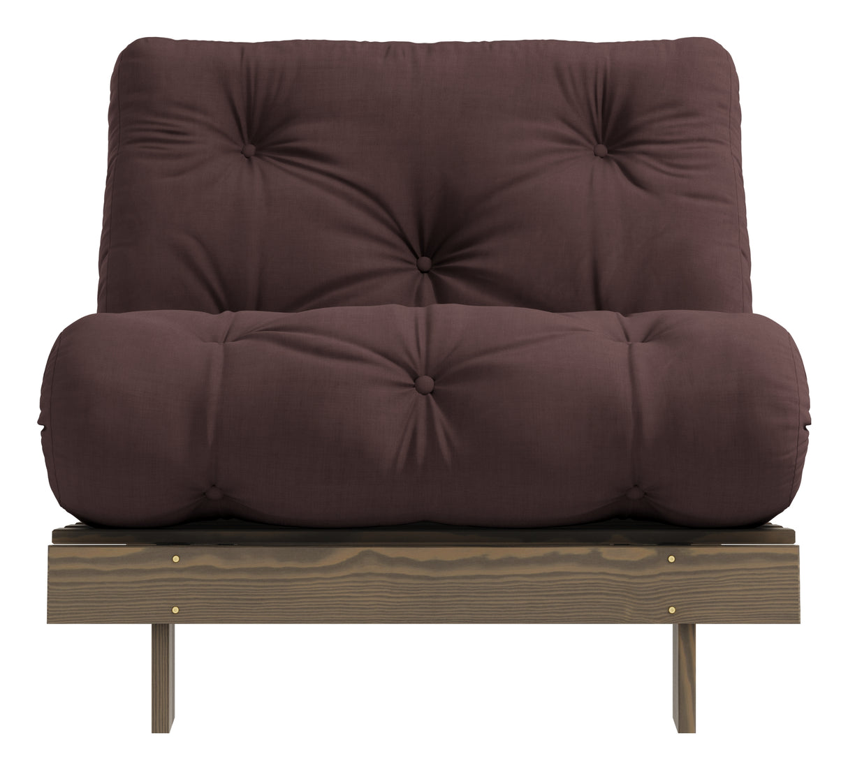 Roots 90 Sovesofa, Brun lakeret fyrretræ, Brown - Unoliving.com