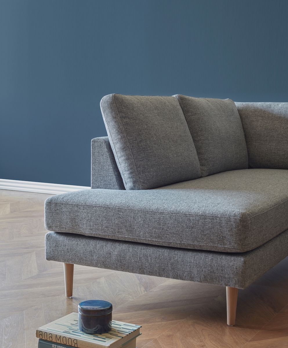 Nabbe 2-pers. Open End Sofa, venstre, Grå - Unoliving.com