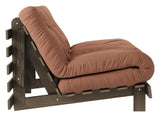 Roots 140 Sovesofa, Brun lakeret fyrretræ, Clay Brown - Unoliving.com