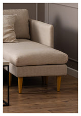 Milly, 2-pers. Chaiselong, højre - beige - Unoliving.com