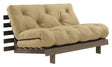 Roots 140 Sovesofa, Brun lakeret fyrretræ, Wheat Beige - Unoliving.com