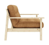 Unwind Sovesofa, Lakeret fyrretræ, Brun fløjl - Unoliving.com