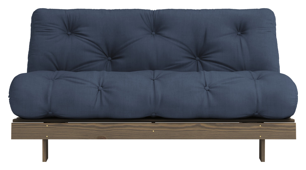 Roots 160 Sovesofa, Brun lakeret fyrretræ, Navy - Unoliving.com