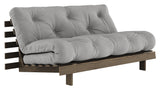 Roots 160 Sovesofa, Brun lakeret fyrretræ, Grey - Unoliving.com