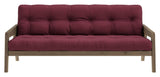 Grab Sovesofa, Brun lakeret fyrretræ, Bordeaux - Unoliving.com