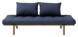 Pace Daybed Sovesofa, Brun lakeret fyrretræ, Navy - Unoliving.com