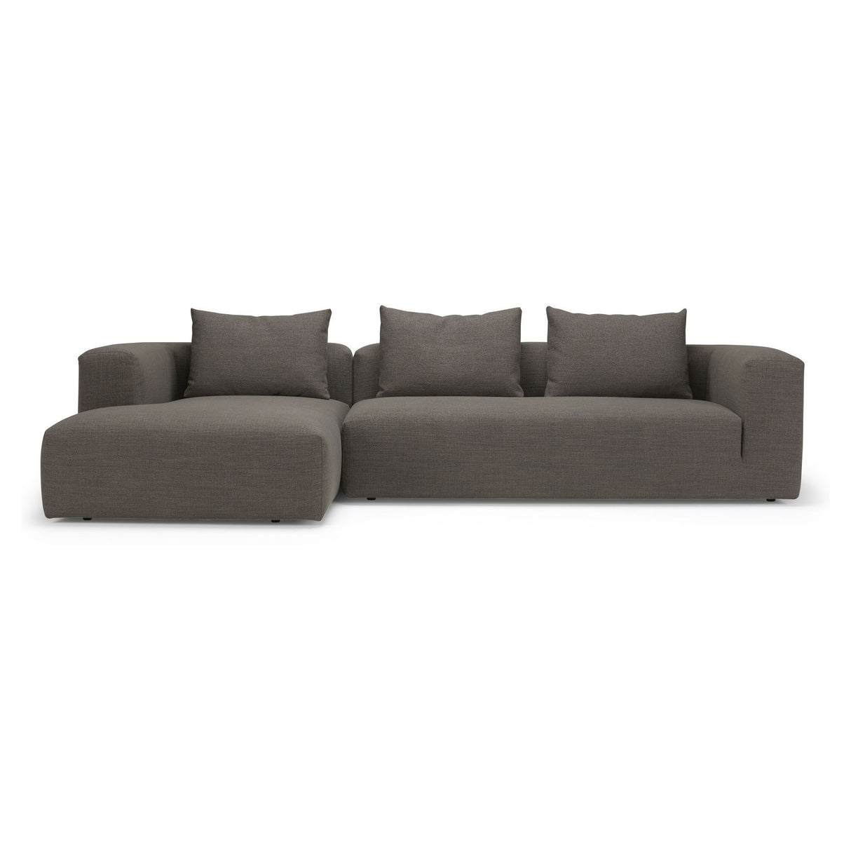 Kornum Sofa med chaiselong venstre, Taupe - Unoliving.com