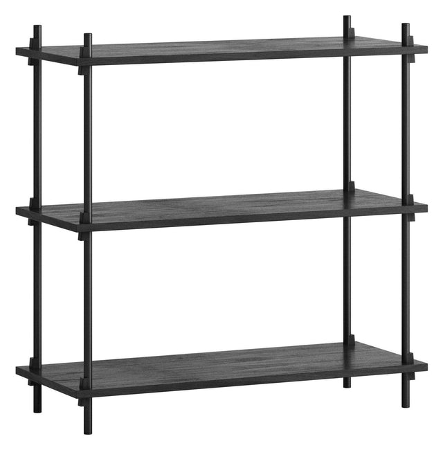 Shelving System, 1 fag, 3 hylder, H:85, Sort/sort - Unoliving.com