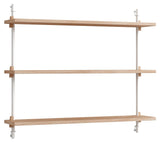 Wall Shelving, 1 fag, 3 hylder, H:65, Eg/Hvid - Unoliving.com