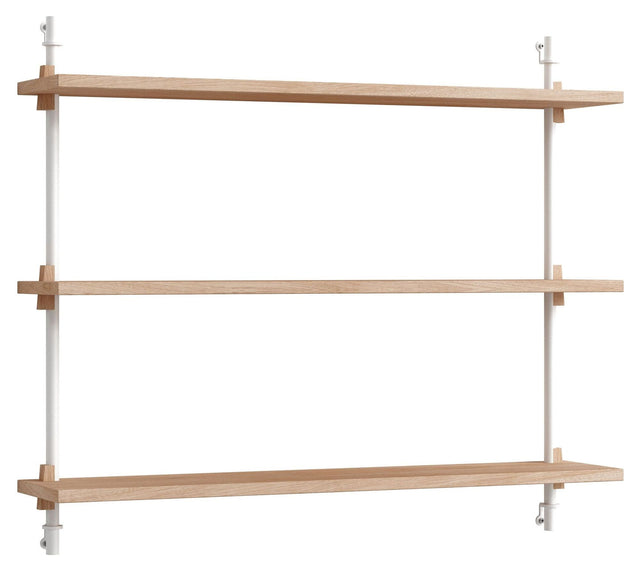 Wall Shelving, 1 fag, 3 hylder, H:65, Eg/Hvid - Unoliving.com