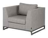 Rhodos Loungestol m. arml챈n, Ash Grey