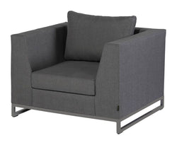 Rhodos Loungestol m. arml챈n, Stone Grey