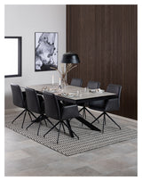 Irwine, spisebord 200/240cm - grå - Unoliving.com