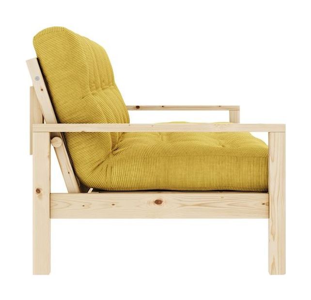 Knob Sovesofa, Lakeret fyrretræ, Honey fløjl - Unoliving.com