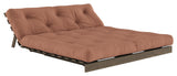 Roots 160 Sovesofa, Brun lakeret fyrretræ, Clay Brown - Unoliving.com