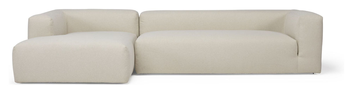 Kornum Sofa med chaiselong venstre, Offwhite Bouclé - Unoliving.com